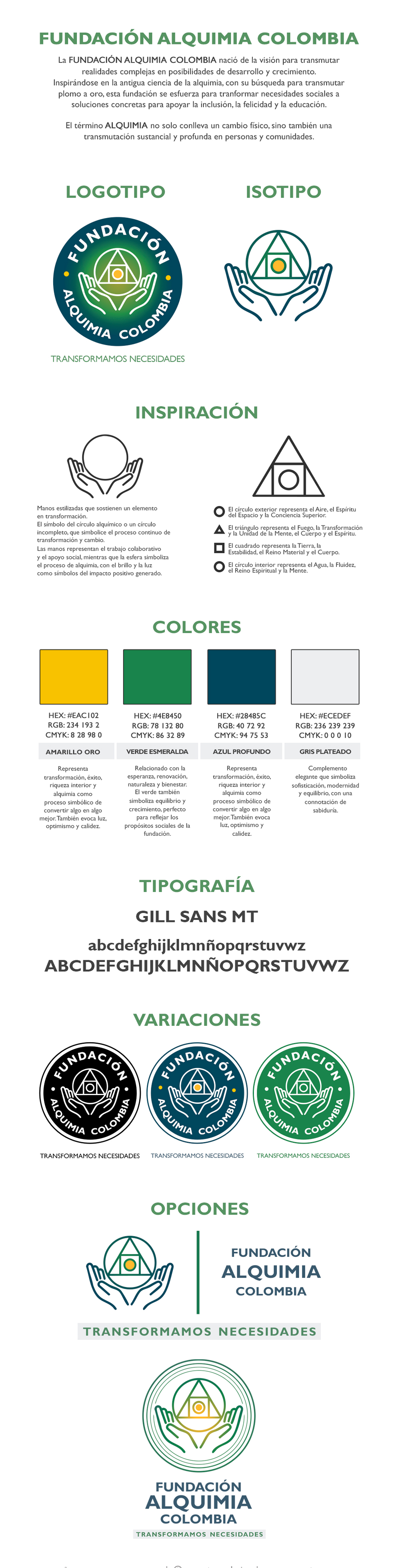 Fundación Alquimia Colombia — Brand Identity