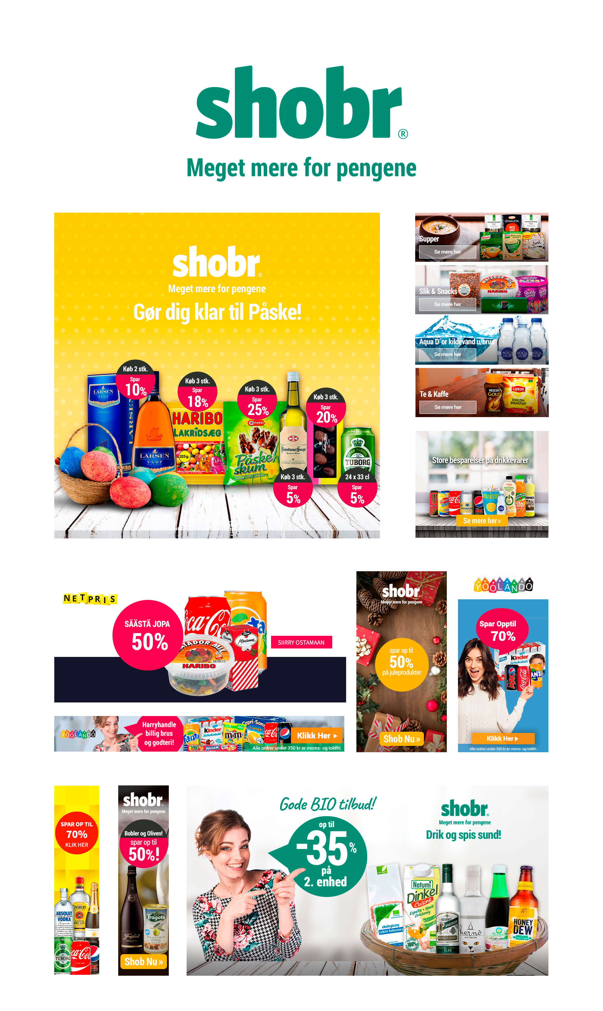 Shobr · Nordic Grocery — campaign design and digital assets