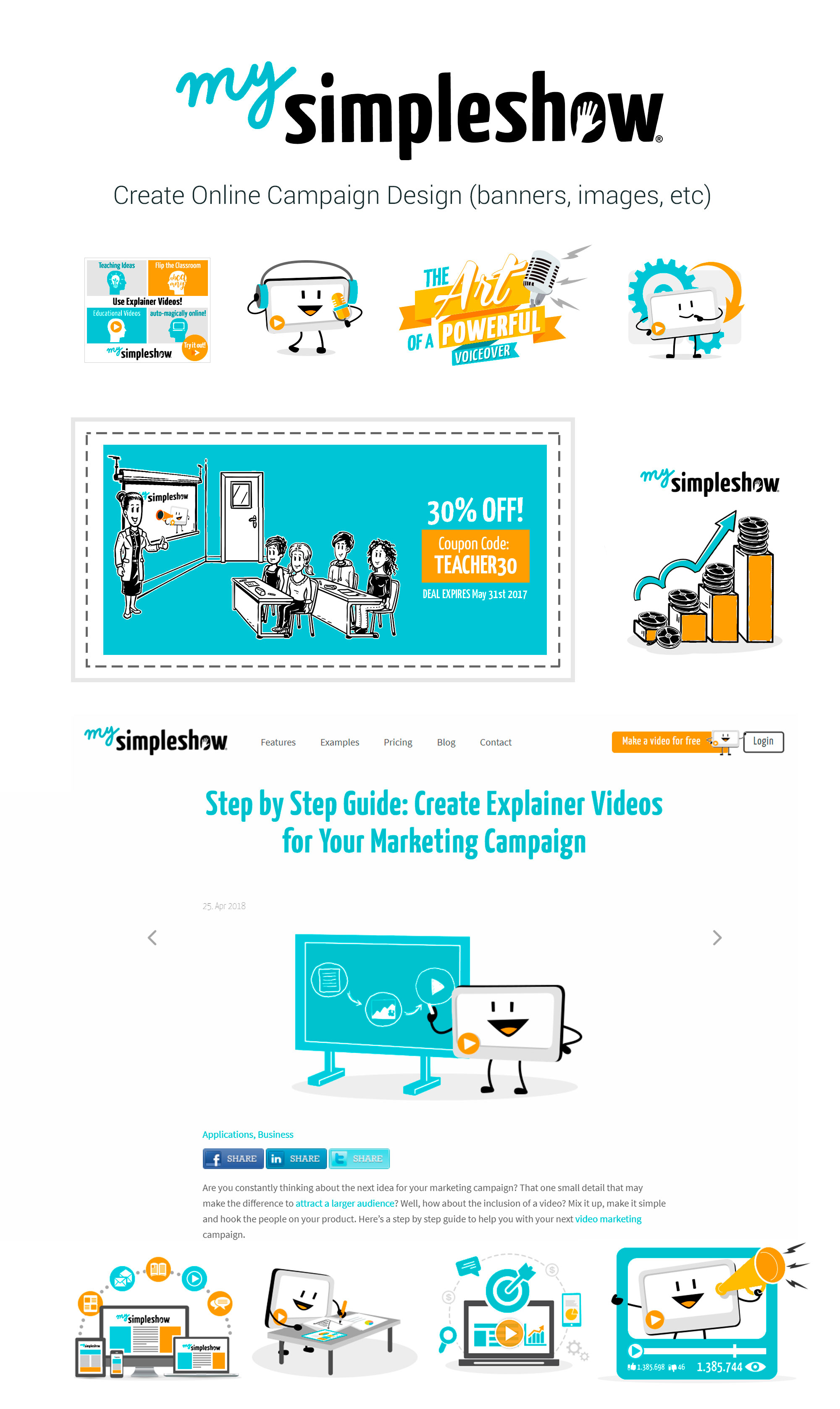 mysimpleshow — art direction and marketing banners